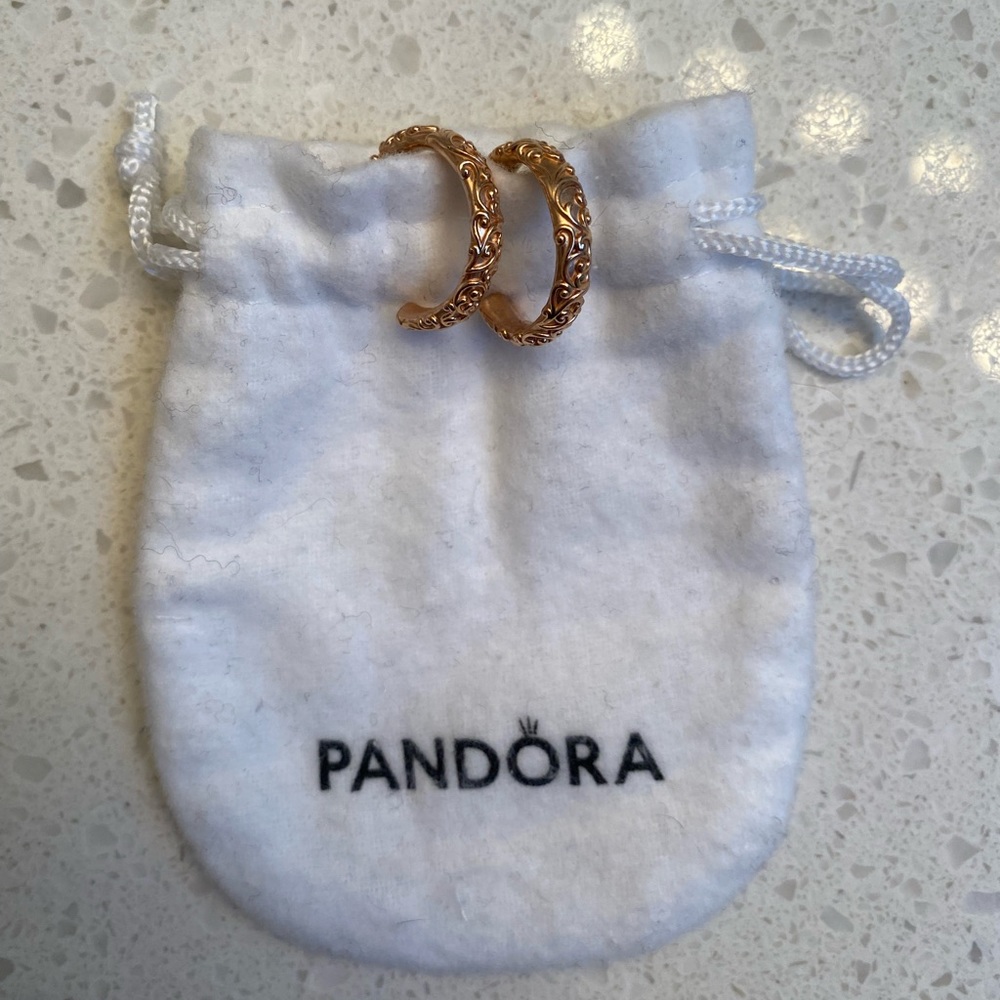 Pandora Regal Beauty Hoop Earrings